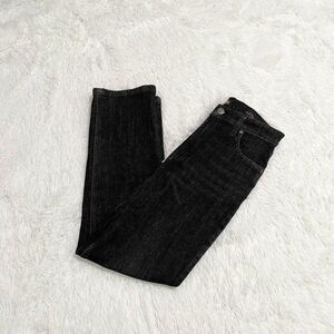 Women Lee High Rise Straight Leg Ankle Denim Jeans in Black Size 28